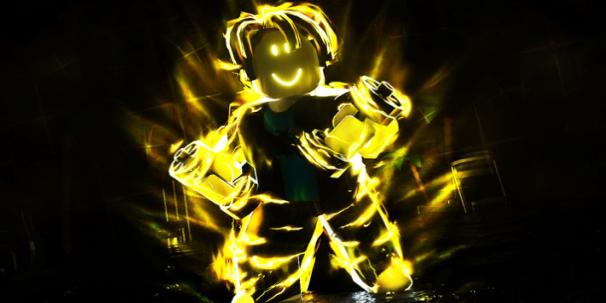 Image of a superpowered Roblox character in Muscle Legends.