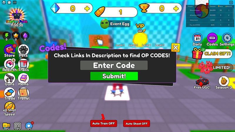 Shoot Wall Simulator codes - all the codes from October 2023