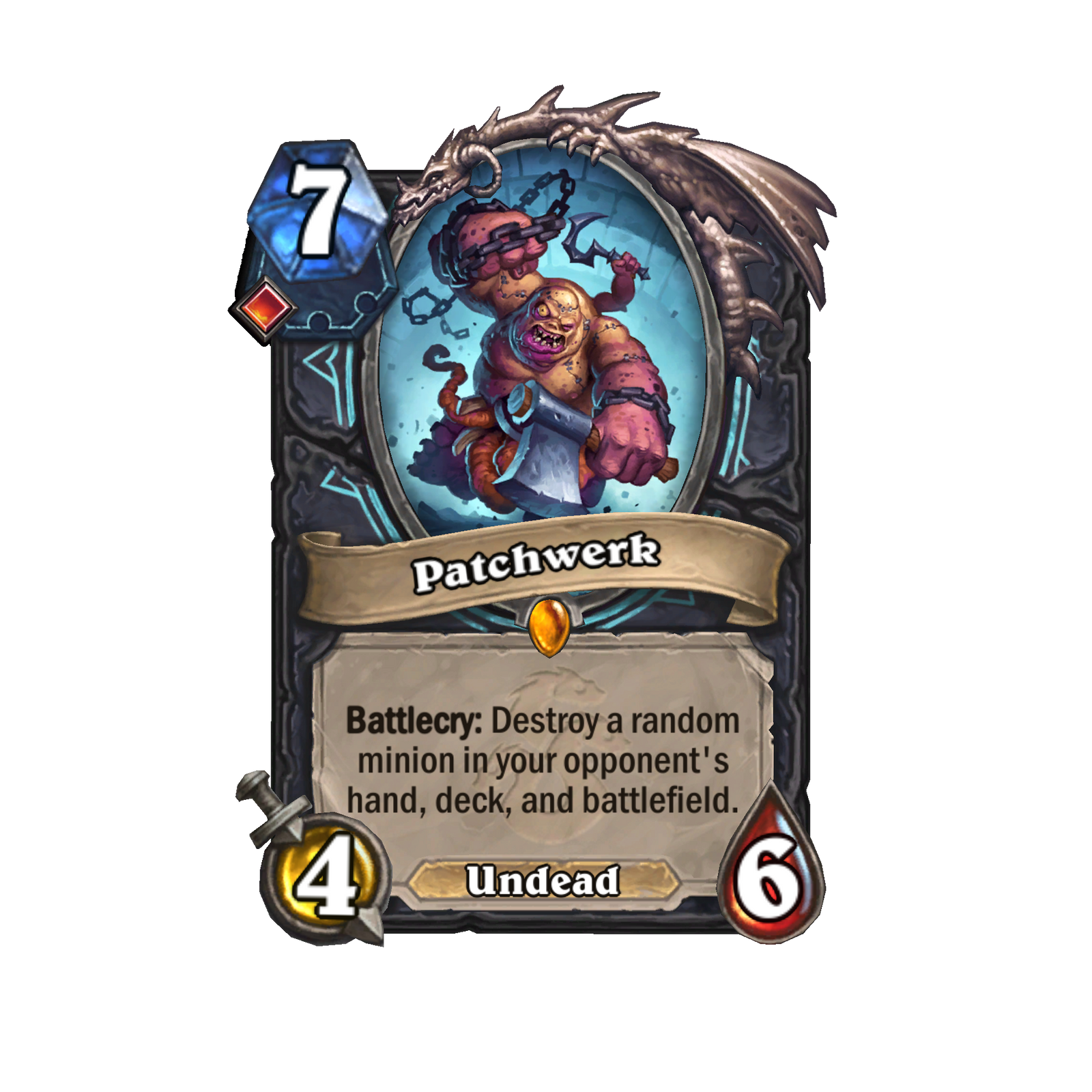 Patchwork's card in Hearthstone March of the Lich King
