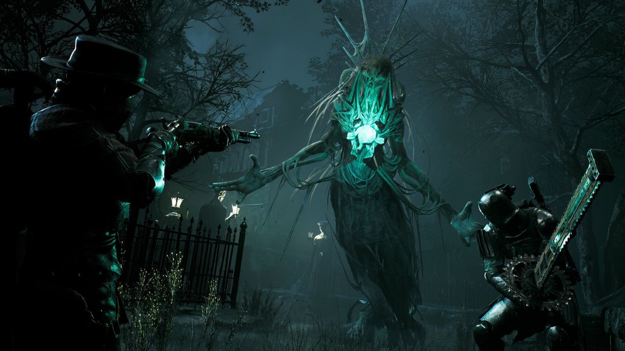 Two characters are fighting an unknown creature in Remnant 2.