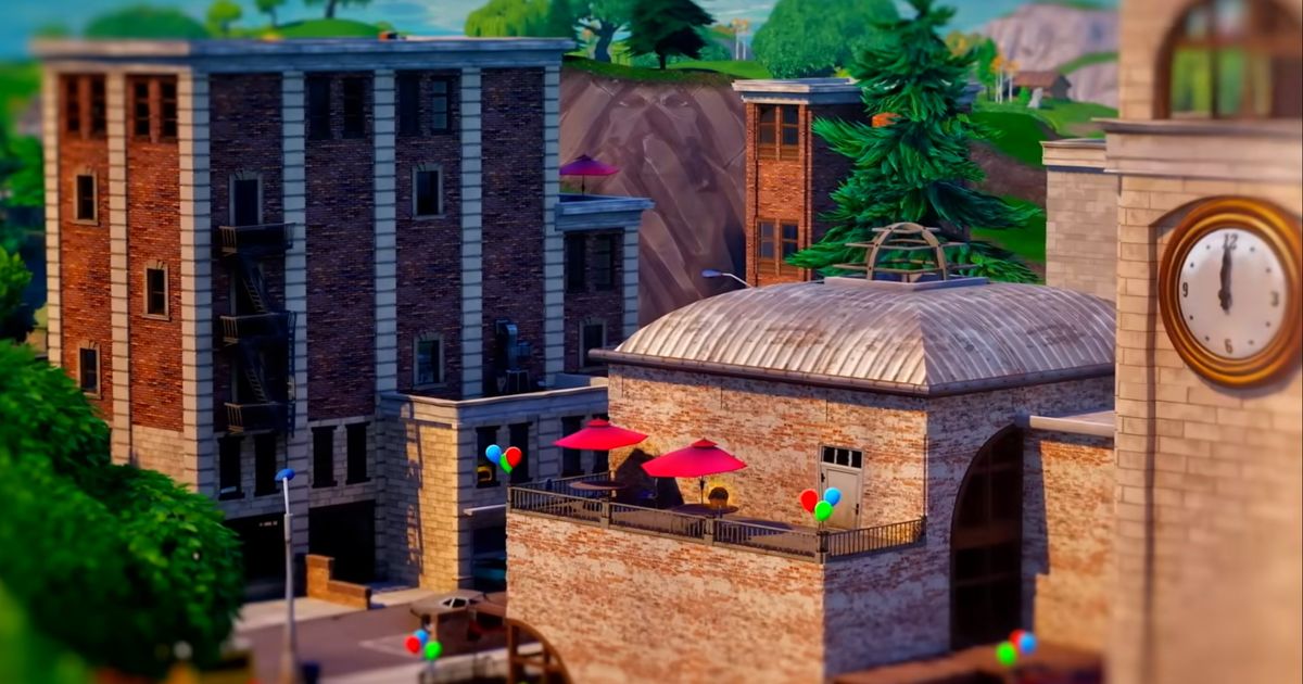 Tilted Towers in Fortnite