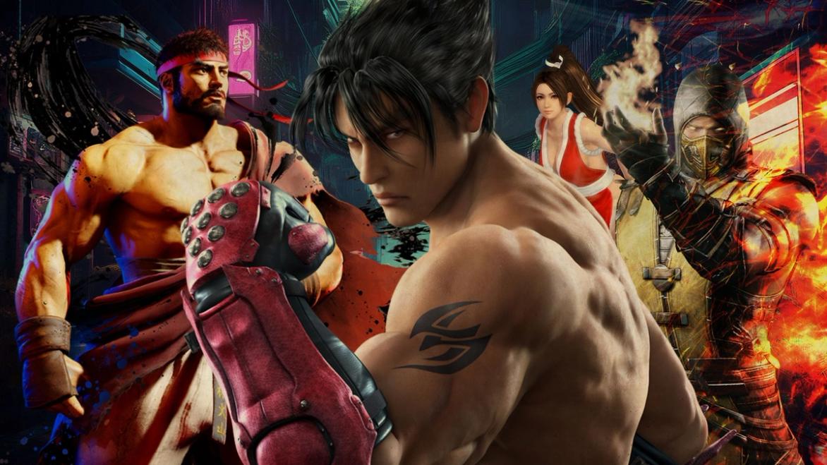 A collage of three characters from Guilty Gear Strive, Street Fighter 6, and Tekken 8