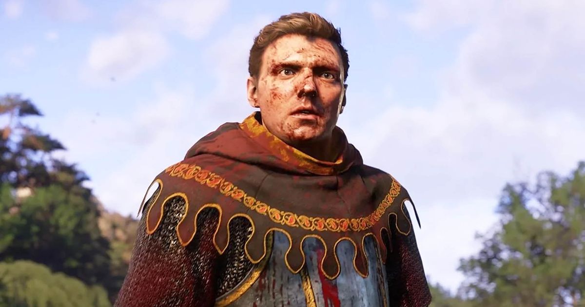 Kingdom Come Deliverance 2 player covered in blood