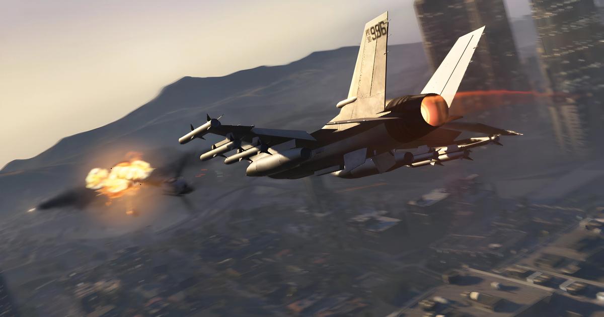 A promo image of a jet in GTA Online.