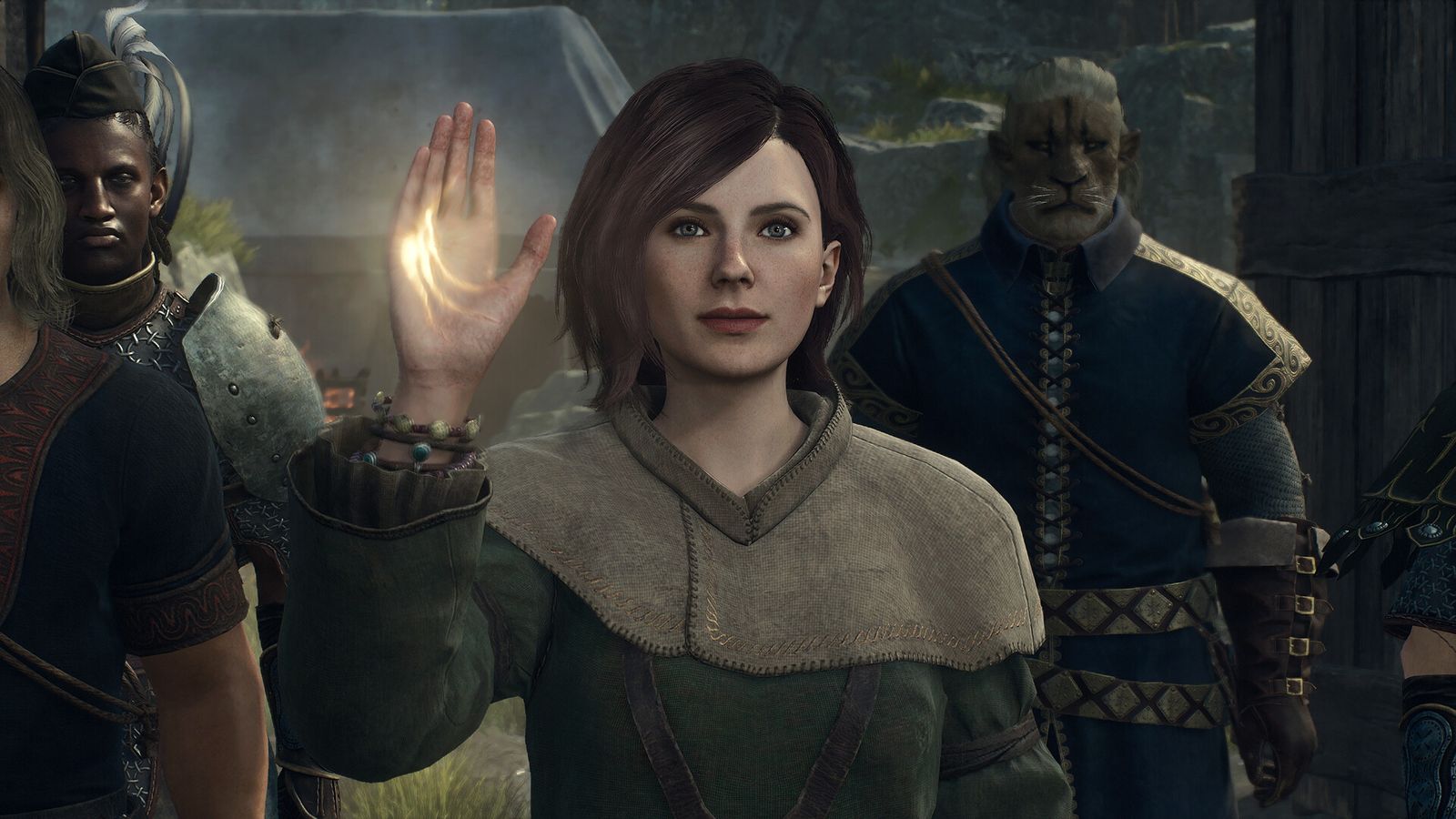 How long to beat Dragon's Dogma 2 - woman holding up a hand