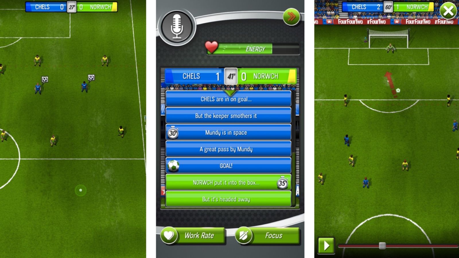 Image of a match in progress in New Star Soccer.