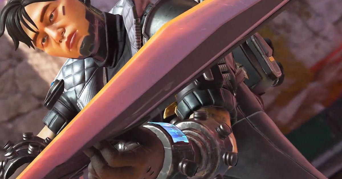 Apex Legends character Crypto holding the Buster Sword from Final Fantasy 7