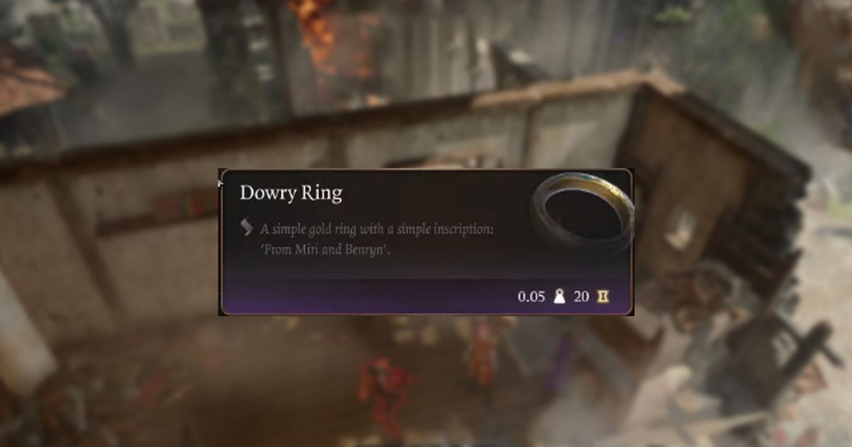 An image of the dowry ring in Baldur's Gate 3.
