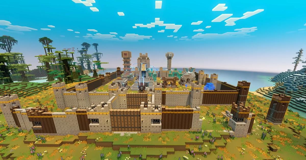 A base in Minecraft Legends