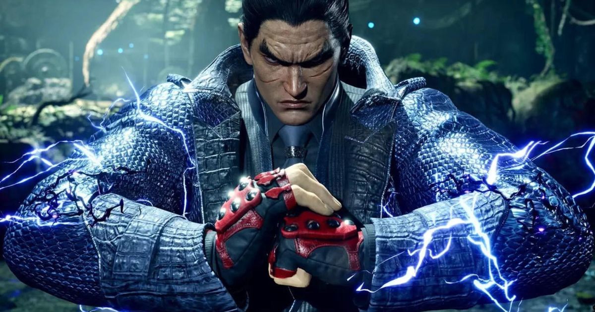 Kazuya Mishima cracking his knuckles as he gets ready for a battle in Tekken 8