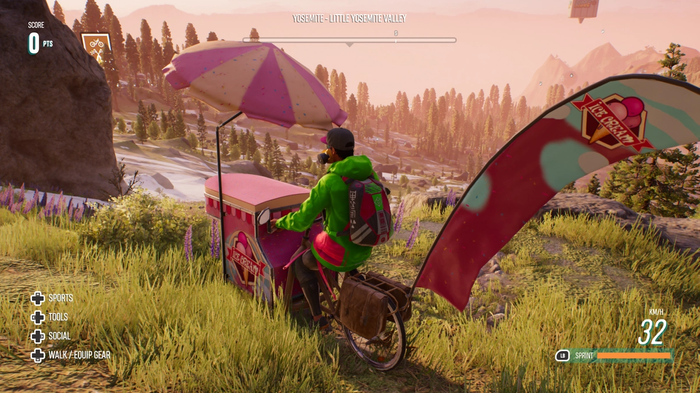 A player using a Funky Bike