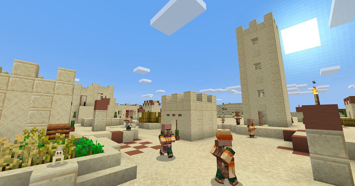 A promo screenshot for Minecraft.