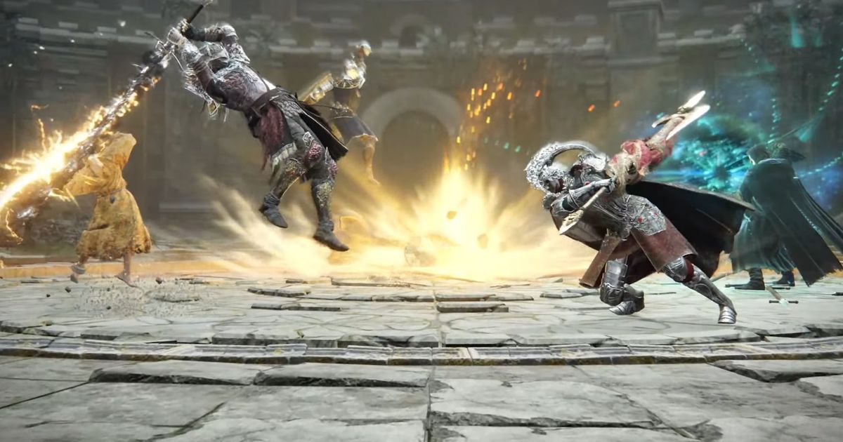 Two players are about to clash in the new Elden Ring Colosseum update