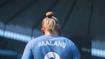 EA Sports FC 24 Erling Haaland wearing Manchester City jersey