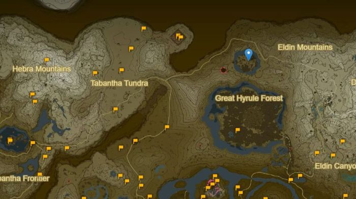 Zelda TotK: Thyphlo Ruins Skyview Tower location