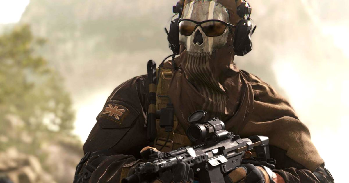 Image showing Ghost from Modern Warfare 2 holding gun