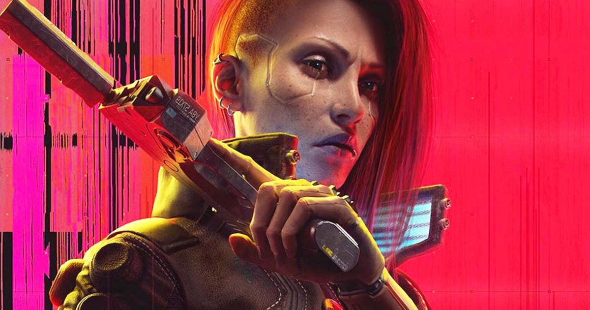 V from Cyberpunk 2077 Phanton Libtery posing with a handgun against a red background 