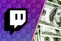Twitch's logo alongside some money.