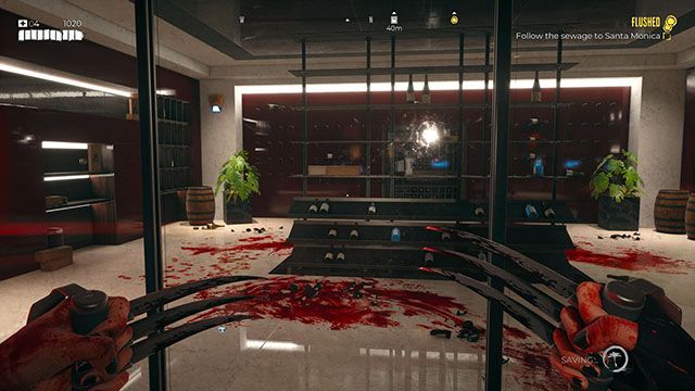 Screenshot showing Dead Island 2 player inside Goat Pen mansion