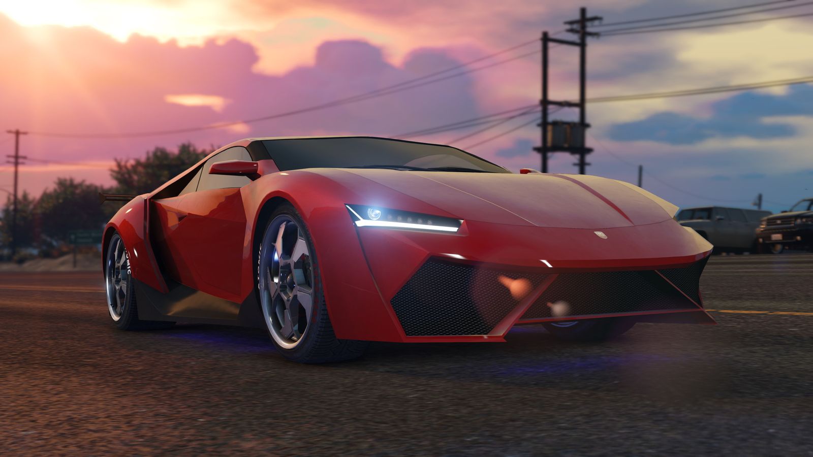 A promo image of a car in GTA Online.
