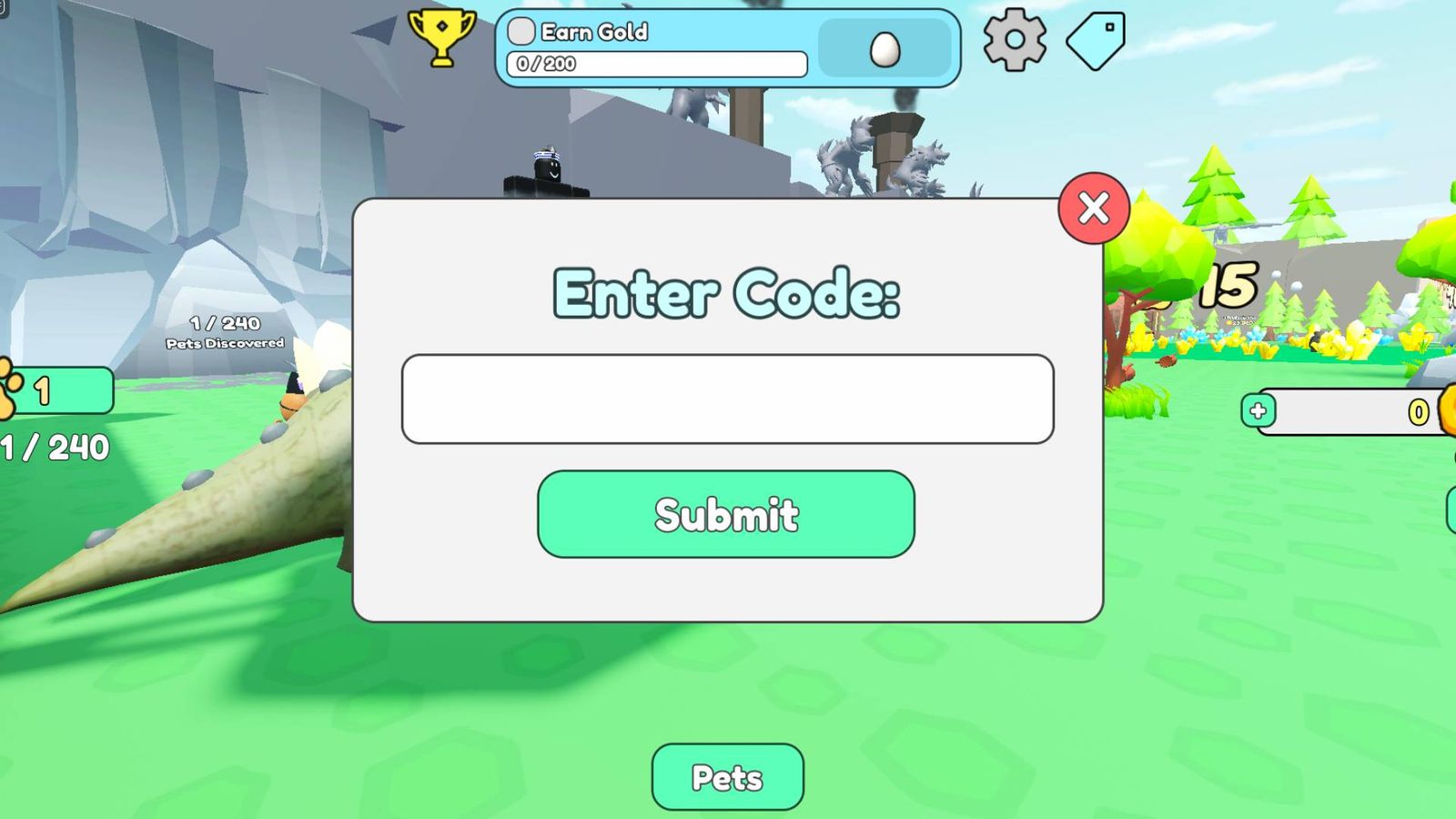 Collect All Pets code redeem window