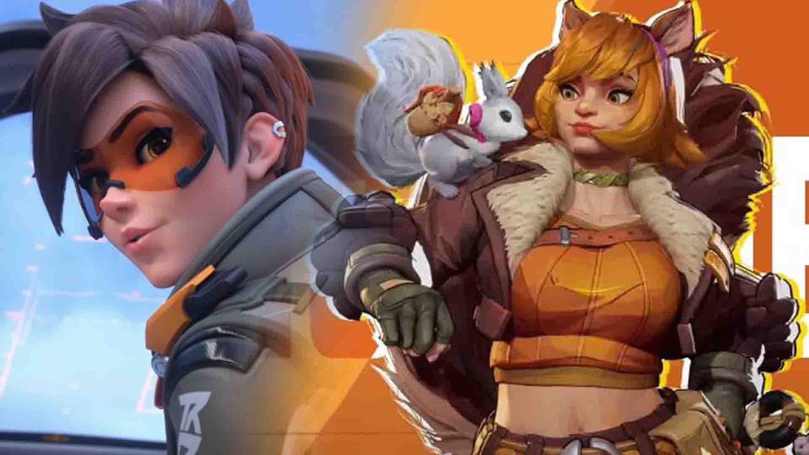 Tracer from OW, Squirrel Girl from Marvel Rivals