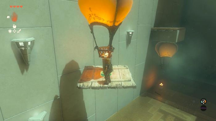 Using Ultrahand to build a hot-air balloon in The Legend of Zelda: Tears of the Kingdom.