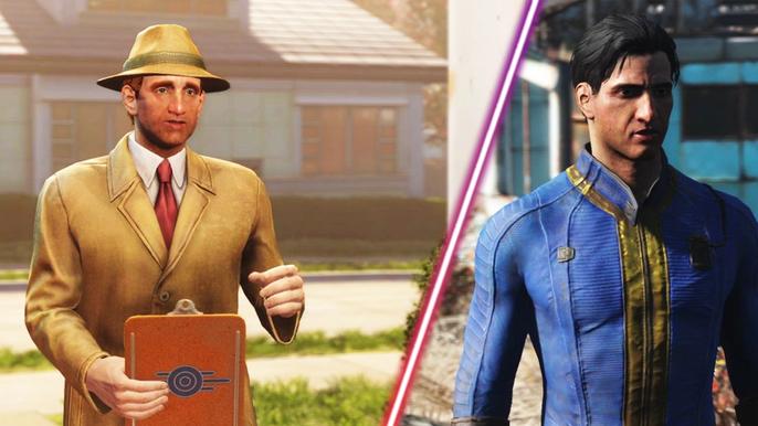 Fallout 4 characters in dialogue.