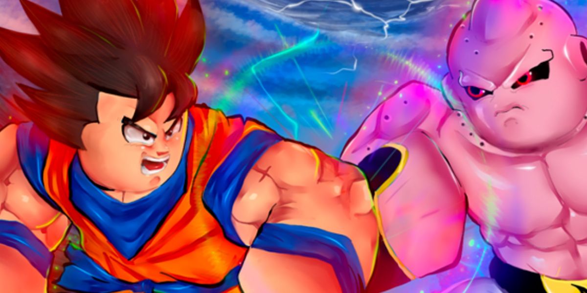 Image from Anime Worlds Simulator, showing Goku in Roblox form