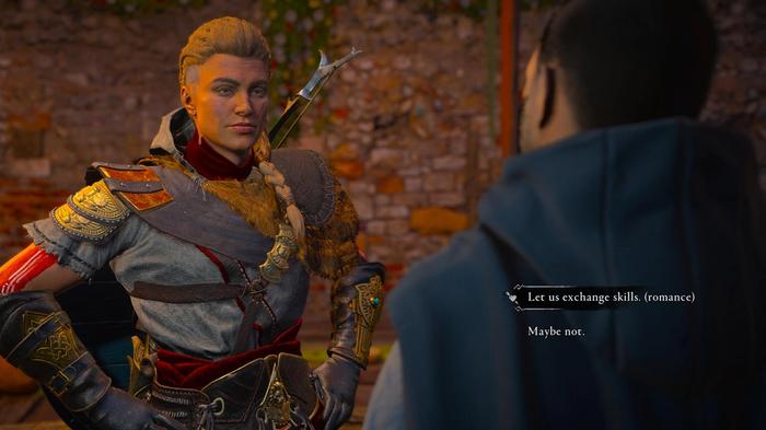 Eivor romances Pierre in dialogue from Assassin's Creed Siege of Paris