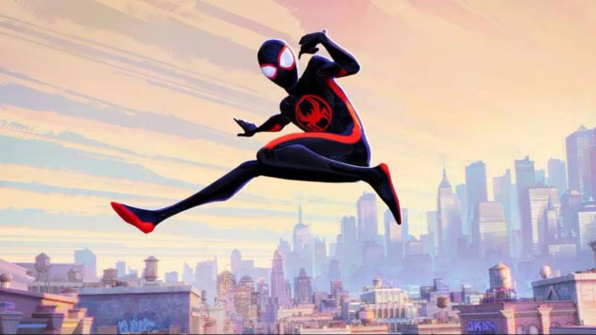 Miles Morales from the Spider-Verse franchise ready to swing