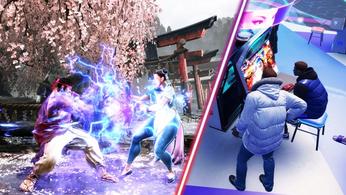 Some characters battling in Street Fighter 6.