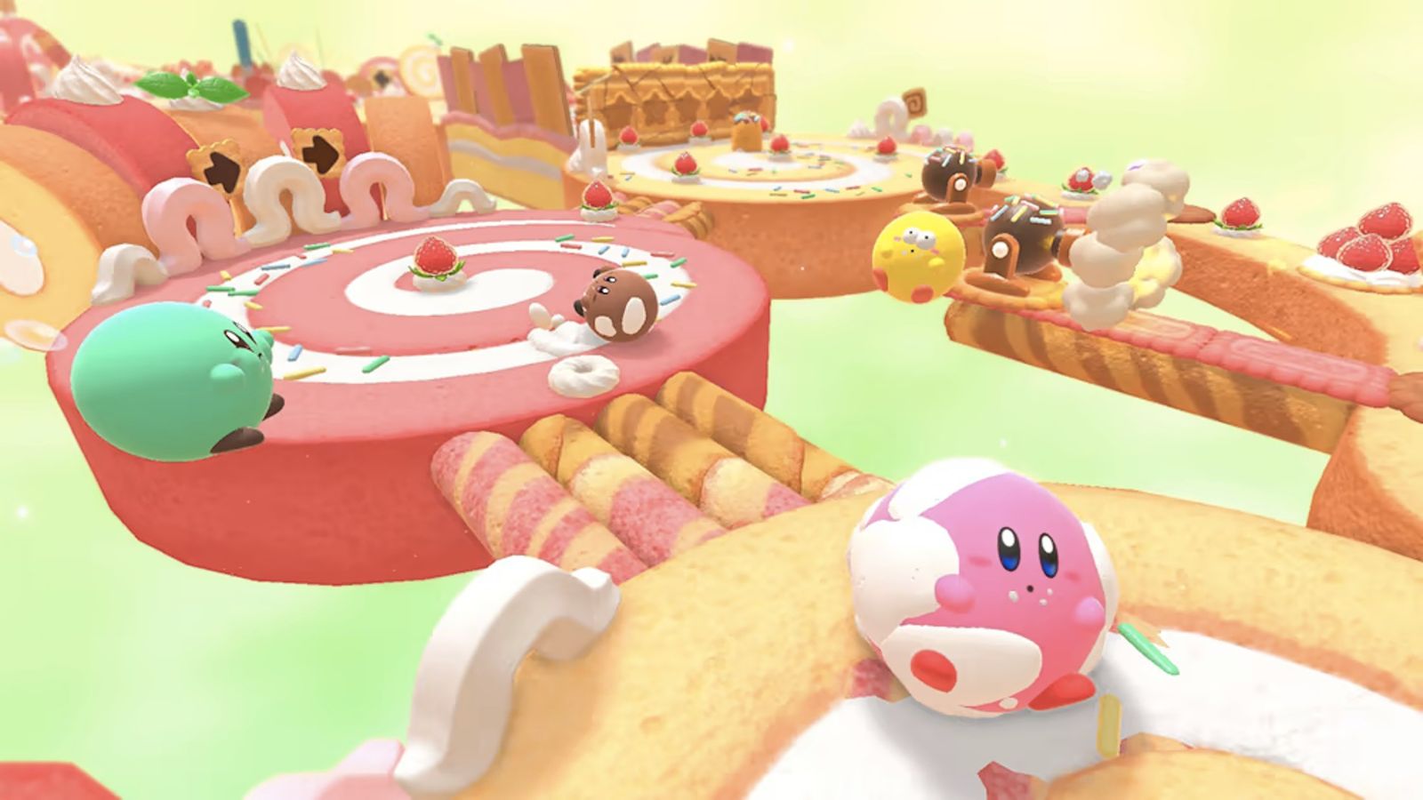 Image of a match in Kirby's Dream Buffet.