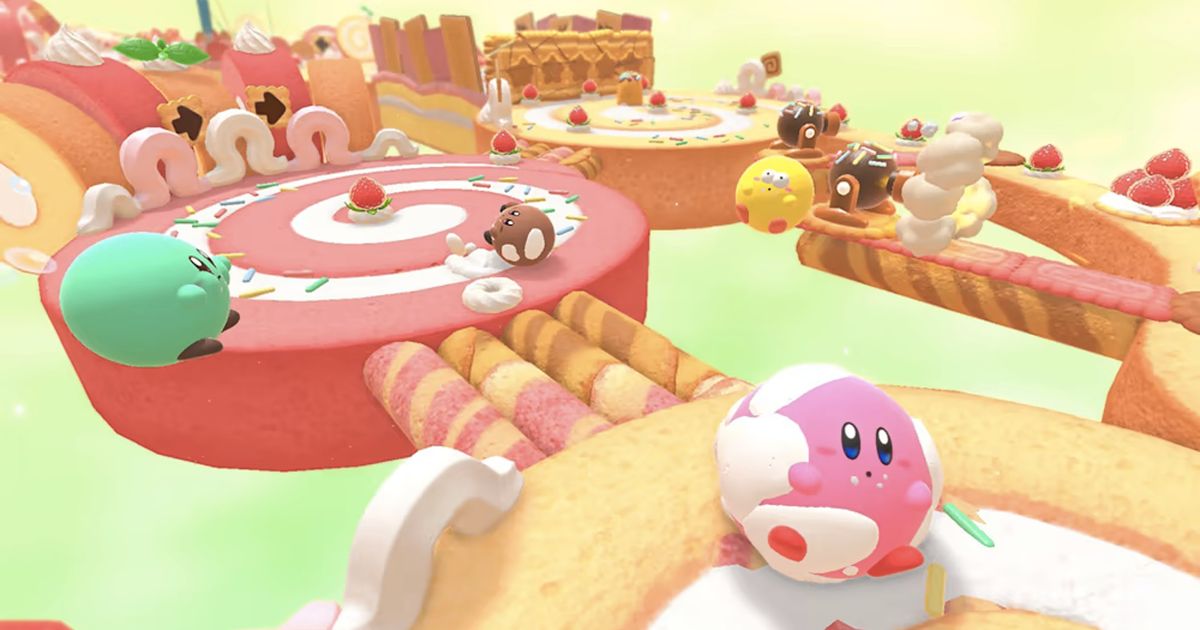 Image of a match in Kirby's Dream Buffet.