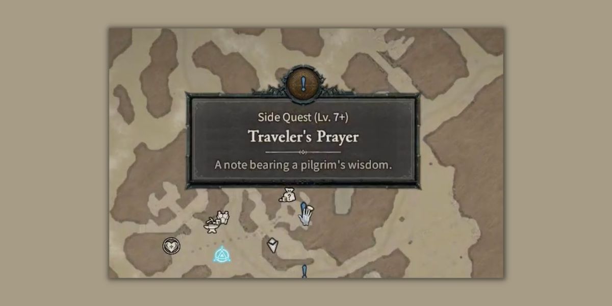 The Traveler’s Prayer side quest in Diablo 4.