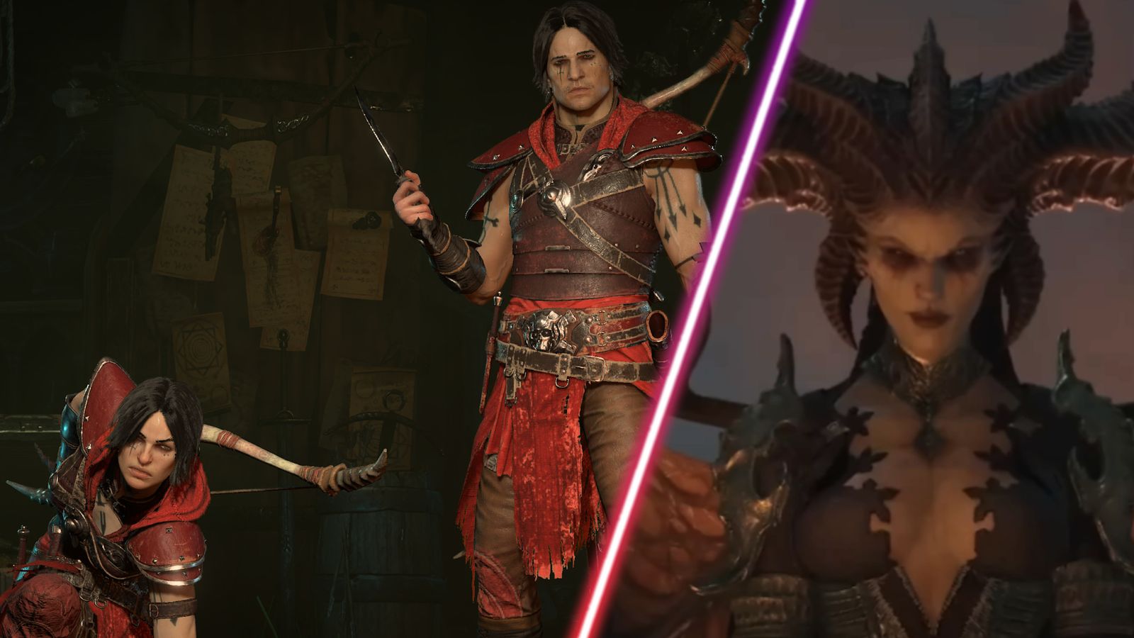 Some characters in Diablo 4.