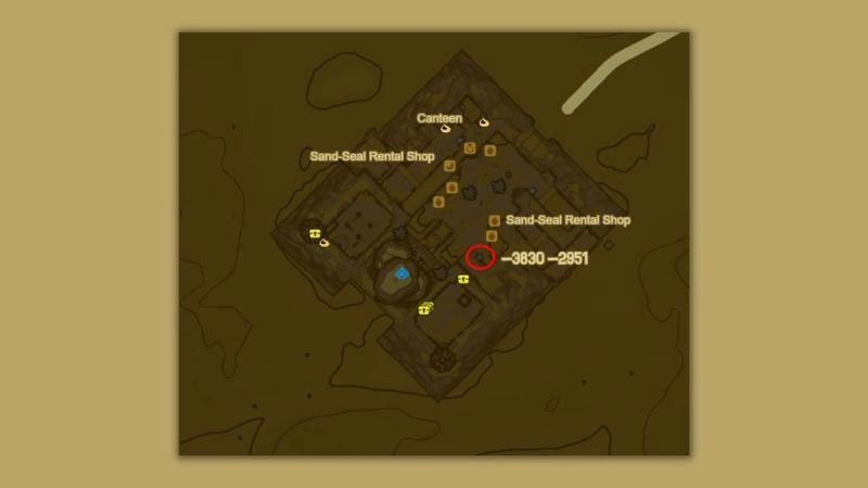 Zelda: Tears of the Kingdom Gerudo Town secret club - Map location