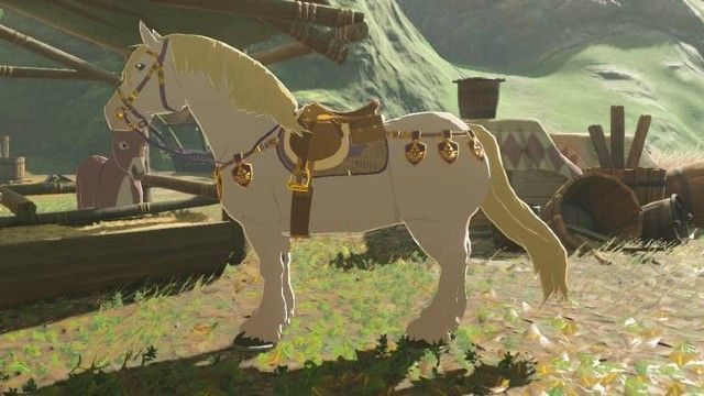 Screenshot of the Giant White Stallion in The Legend of Zelda Tears of the Kingdom