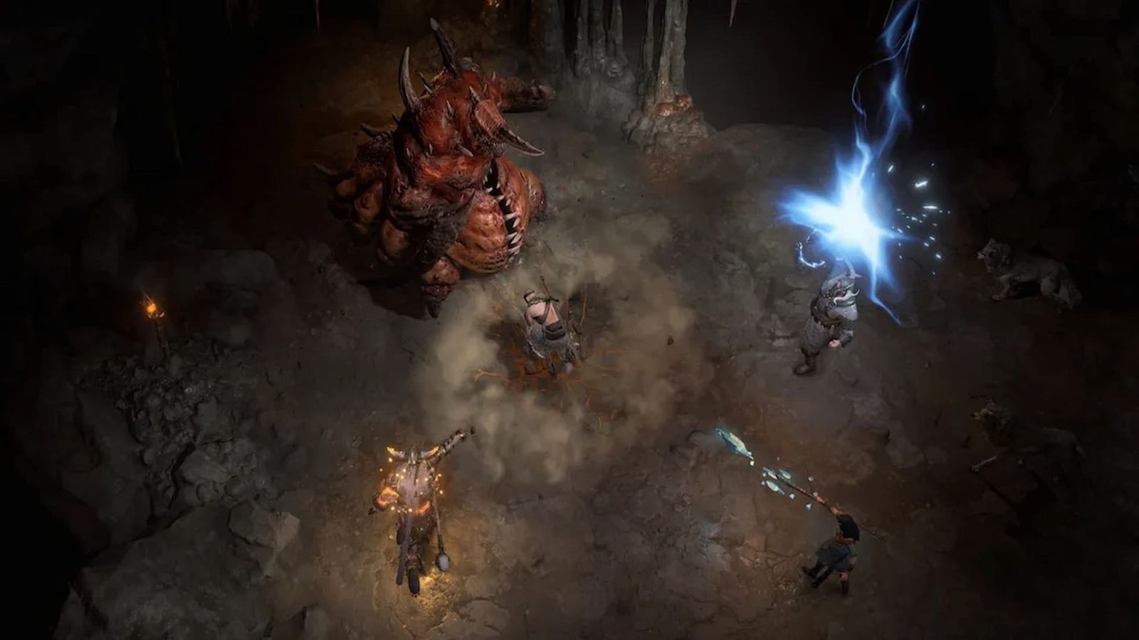 Multiplayer party gameplay in Diablo 4.