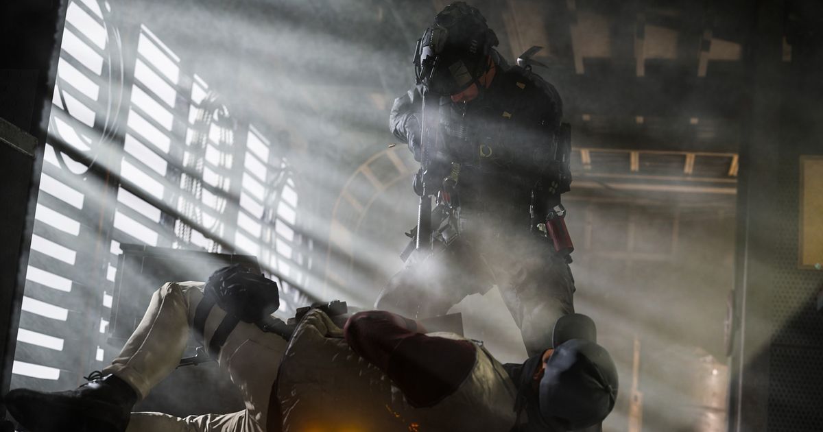 Obrázok zobrazujúci moderný hráč Warfare 2 Shooting Shoot Dolded Oponent