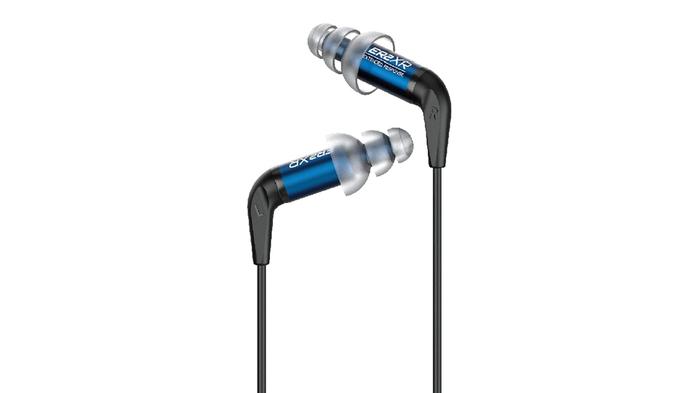 Best wired earbuds - Etymotic ER2XR product image of low black and blue wired earbuds.