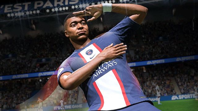 Screenshot of EA Sports FC 24 Mbappe saluting 