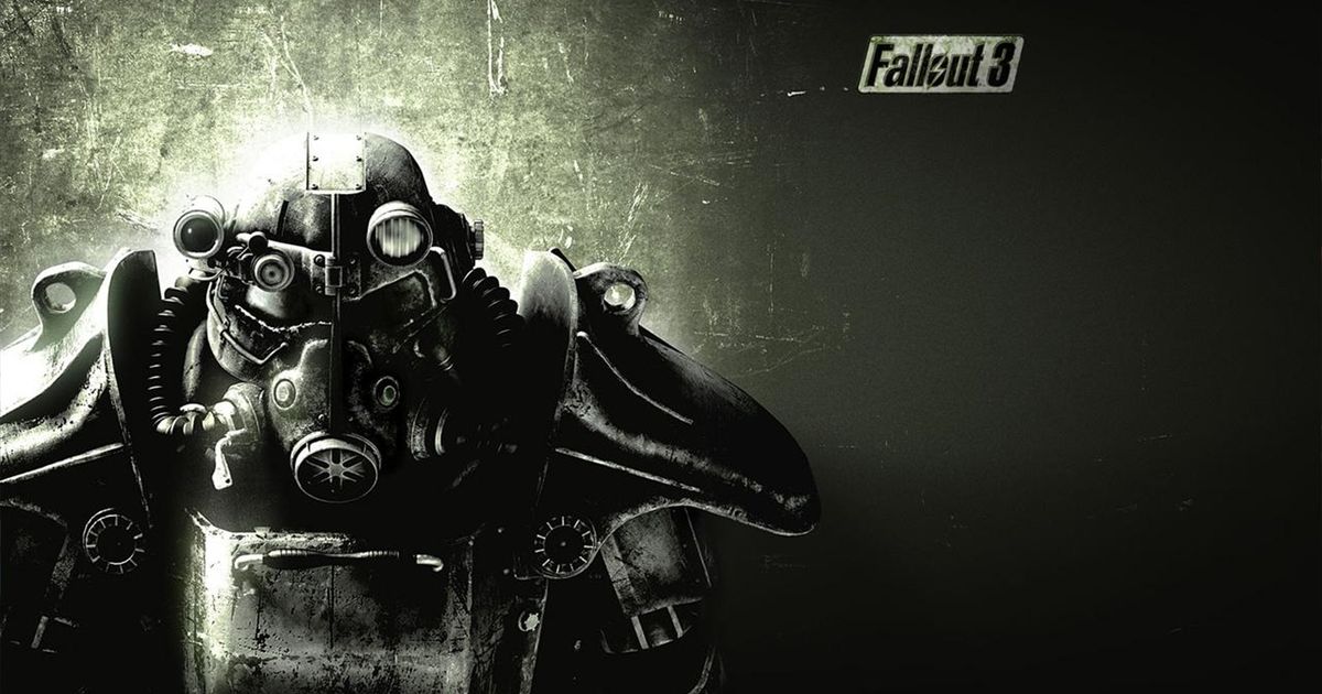 fallout 3 promo art for original game brotherhood of steel power armor character