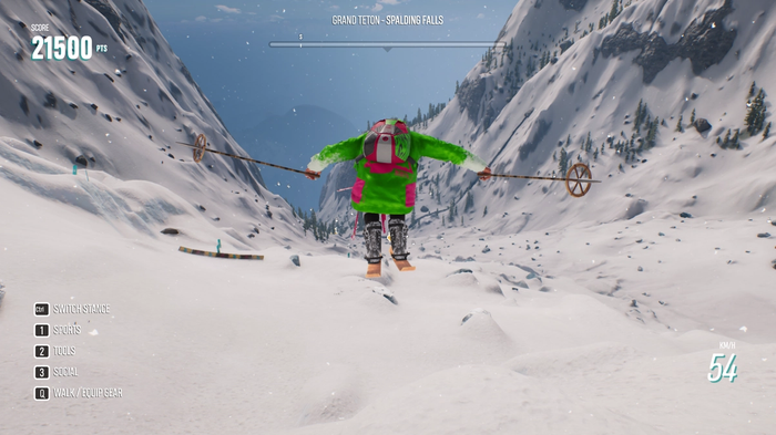 A player using Old School Skis