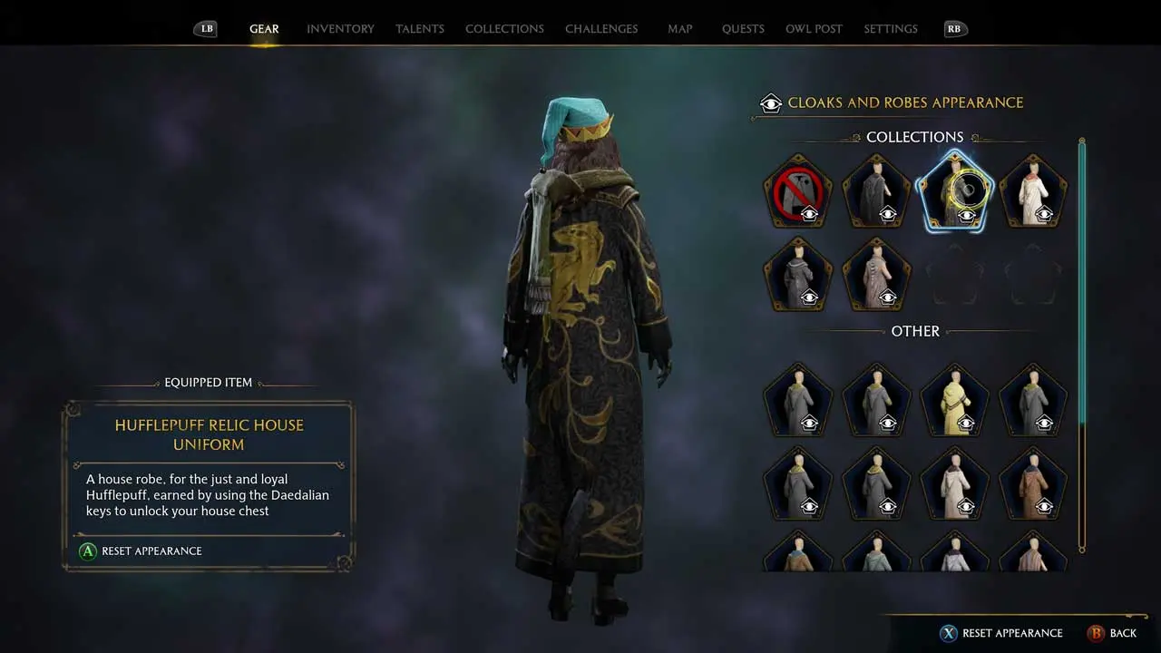 Picture of the Hufflepuff relic house robe