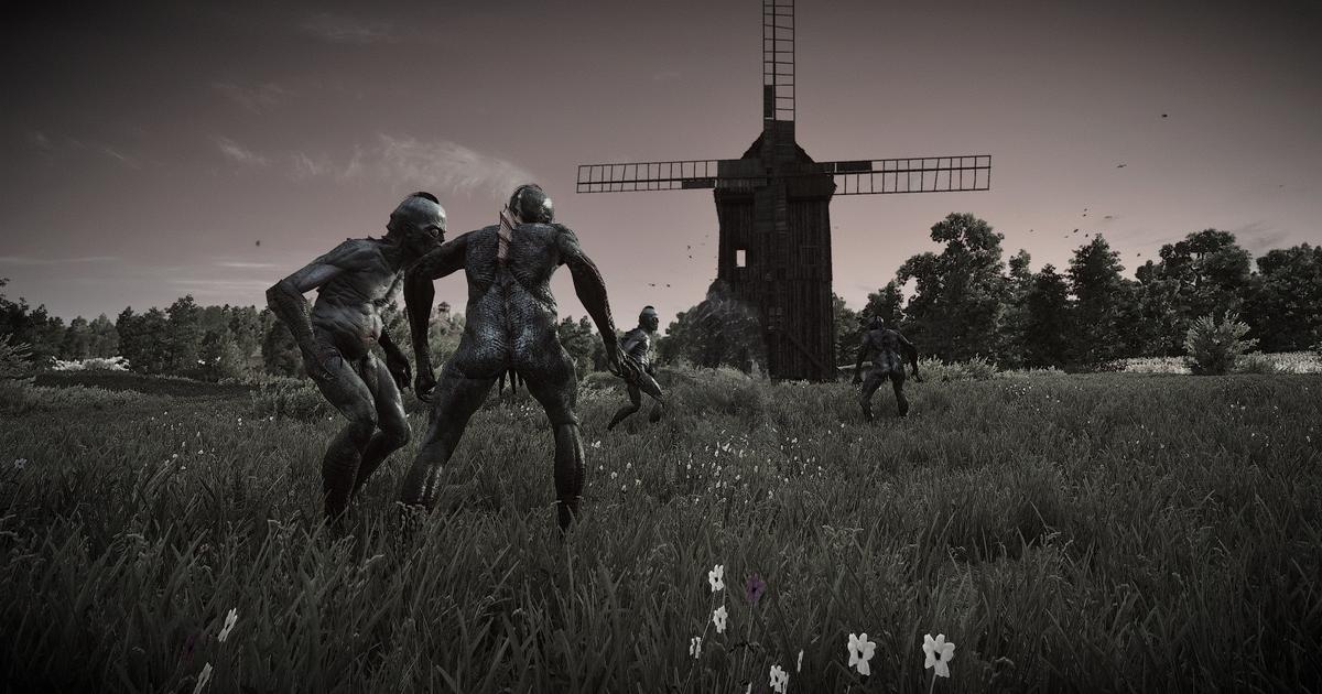 A screenshot of Geralt using the invisibility cloak.