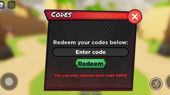 Image of the Anime Squad Simulator code redemption screen.