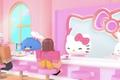 Image of Hello Kitty and a penguin in My Hello Kitty Cafe.