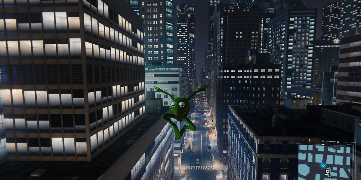 A screenshot of Kermit in Marvel's Spider-Man Remastered.