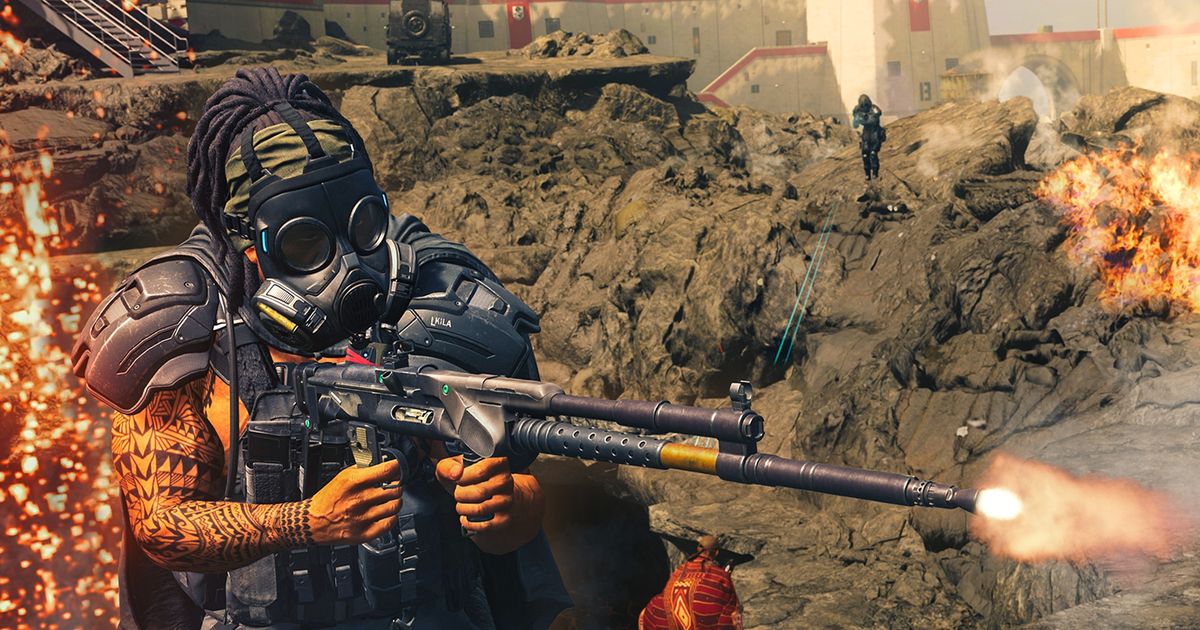 Image showing Warzone player shooting gun